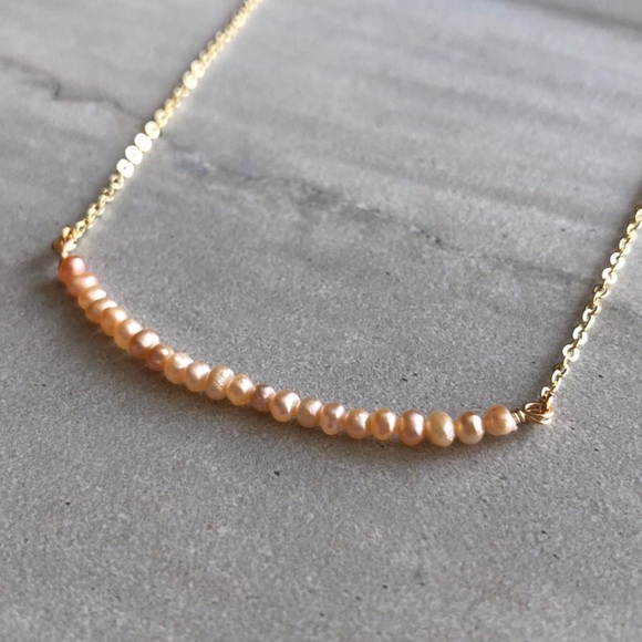 ❗️SOLD❗️ Artisan Freshwater Pearl Bar Necklace - Picture 3 of 4